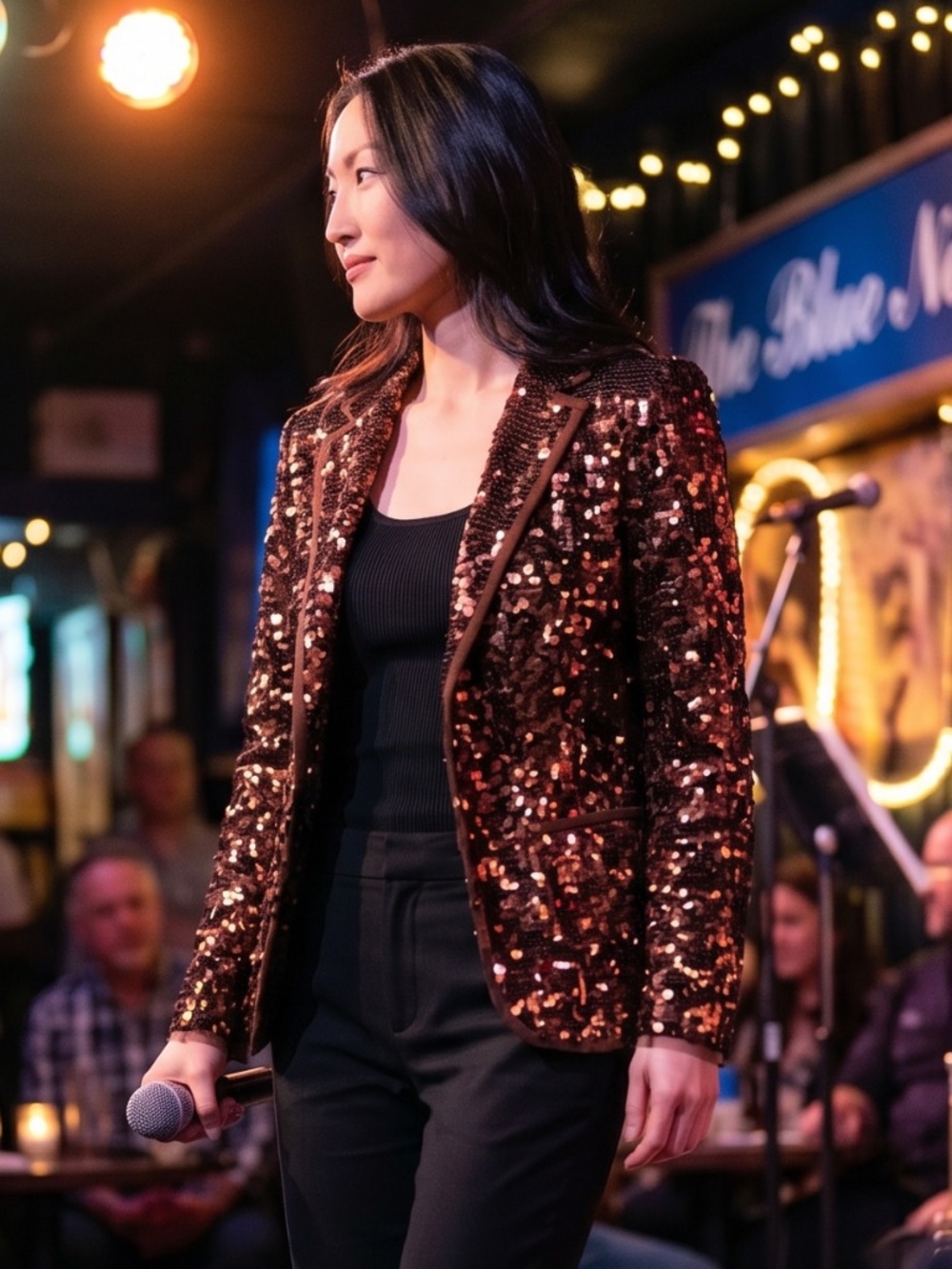 Bronze sequinned Vintage Joan Rivers  Blazer size S nwt